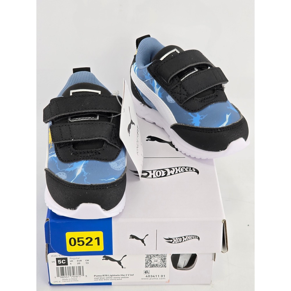 Puma R78 Lightwin Hw 2 V Inf Kids 5C Blue Hot Wheels Monster Trucks - NEW